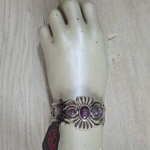 🌹#87 Paparazzi Silver and Purple Intricate Bracelet
